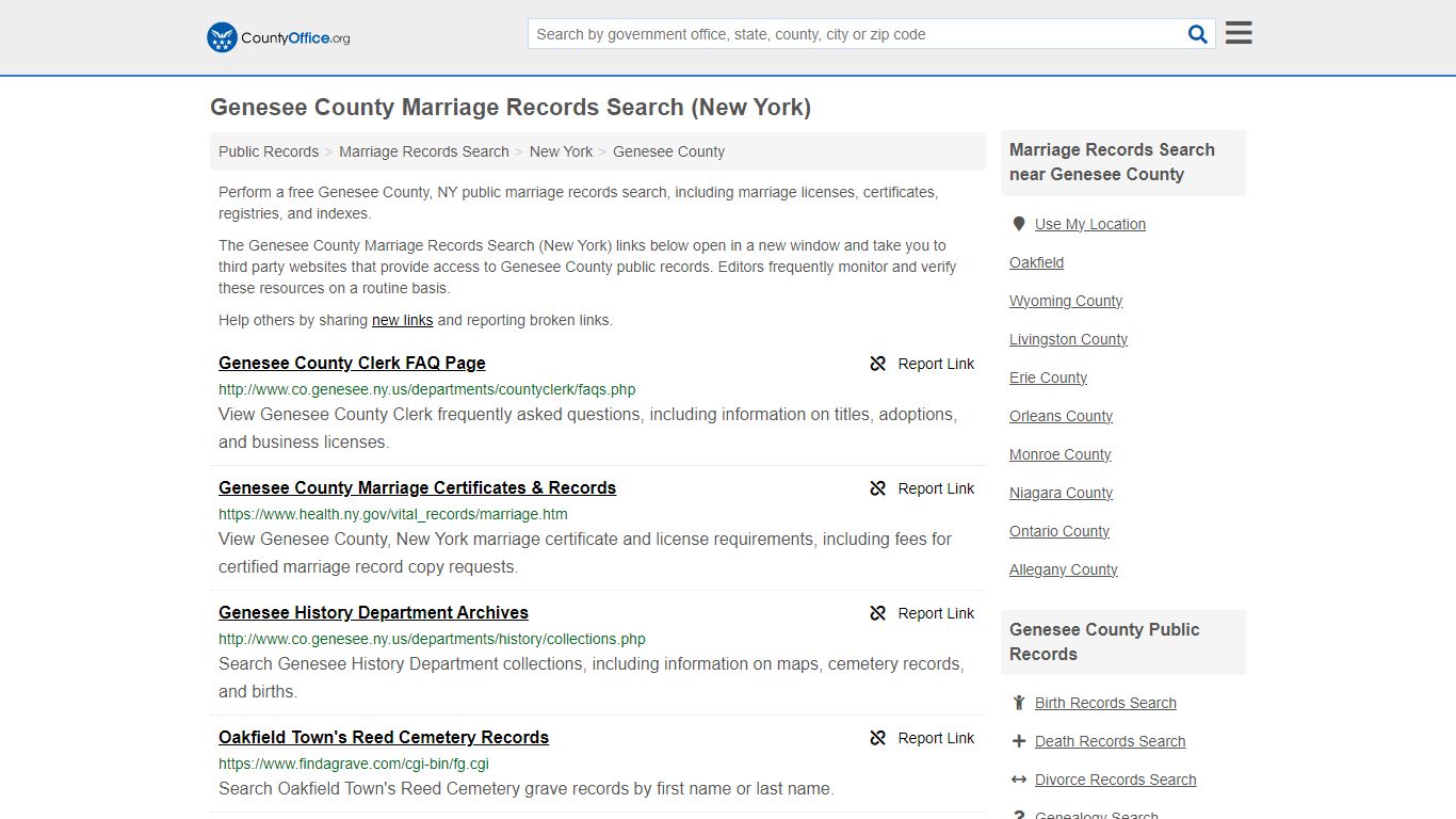 Marriage Records Search - Genesee County, NY (Marriage Licenses ...